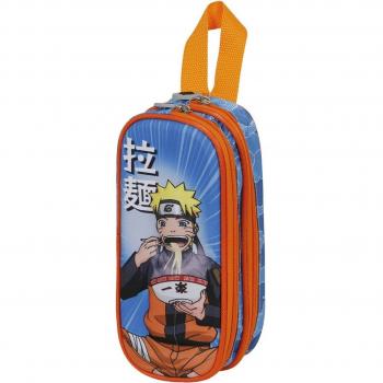 Estuche portatodo doble 3D Ramen Naruto Karactermania azul
