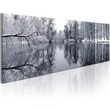 murando Cuadro en Lienzo Paisaje 120x40 cm 1 parte Impresión en Material Tejido no Tejido Impresión Artística Imagen Gráfica Decoracion de Pared – Naturaleza Invierno 9050028