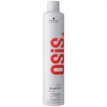 Schwarzkopf Professional Osis+ Elastic Medium Hold Hairspray 500ml - Medium hold, layerable hairspray for styling, brushable finish without flaking, anti-humidity, heat protection