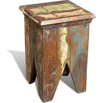vidaXL Solid Reclaimed Wood Stool