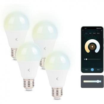 Bombilla inteligente SmartLED E27 Ksix 9W 806Lm CCT - Pack de 4