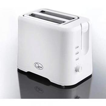 Tostadora de 2 Rebanadas Quest 870W - Blanca con Control de Tostado Variable, Funciones de Recalentamiento y Descongelación, Bandeja para Migas y Almacenamiento del Cable