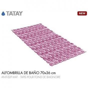 TATAY - Alfombra Baño Pvc Berenjena Tatay 70X36 Cm
