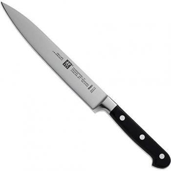 ZWILLING Cuchillo para carne, Longitud de la hoja: 20 cm, Hoja grande, Mango especial de acero inoxidable/plástico, Profesional S