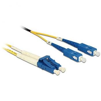 Cable de red CAT6 1m y Cable de fibra óptica dúplex LC/SC 09/125µ 1m OS2