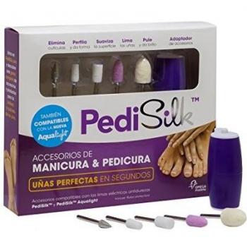 Pedisilk 5-Piece Manicure-Pedicure Accessory Set with Adapter and Protective Bag