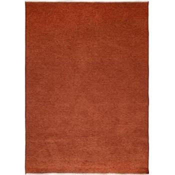 Alfombra de salón reversible en polialgodón 120 x 170 cm Terracota/Rojo