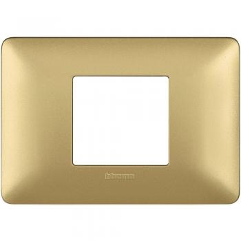 Placa Matix 2P Centrado Oro Satinado