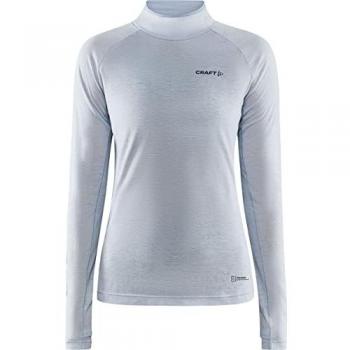 Craft ADV SubZ 2 Camiseta de Manga Larga para Mujeres - Azul Claro, fabricada con lana merino, diseño transpirable y de secado rápido, ideal para actividades al aire libre en climas fríos