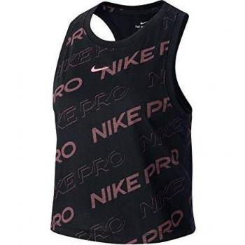 NIKE W Nk Dry Tank Db Pro Crop para Mujer, XS, Black/Digital Pink