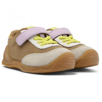 Zapatillas deportivas de niños Dadda con cierre adherente y cordones - Camper Beige