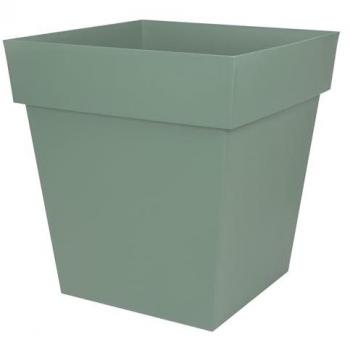 Maceta Cuadrada Toscana Verde Plástico 50 cm - Volumen 87 L