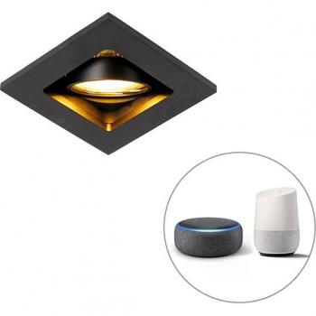Foco empotrable negro orientable con bombilla WiFi GU10 - QURE