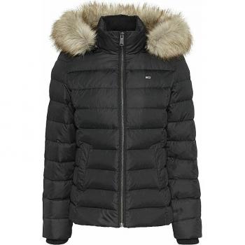 Chaqueta Tommy Hilfiger Essential ajustada con capucha para mujer en color negro