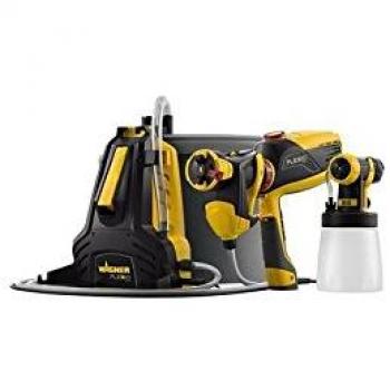 WAGNER FLEXiO W 990 Pulverizador de pintura, para pinturas de dispersión/látex, lacas y barnices en interiores y exteriores, 15m² en 5 min, recipiente de 800 ml, 680 W, manguera de 7 m, autolimpiable