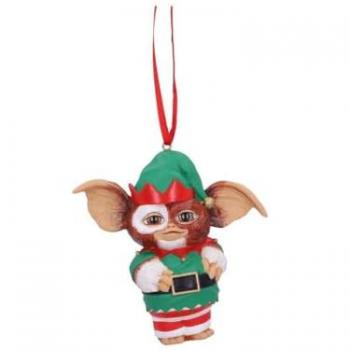 Adorno Colgante de Navidad Gremlins Gizmo Elfo Licencia Oficial, Verde, 9,5 cm