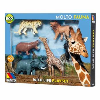 Moltó Set Animales Salvajes, Pack de 6 Figuras, Plástico, Recomendado para +3 años, Modelo 23251