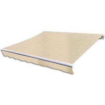 vidaXL Toldo Jardín Plegable 300 cm Manual Color Crema Patio Terraza Balcón