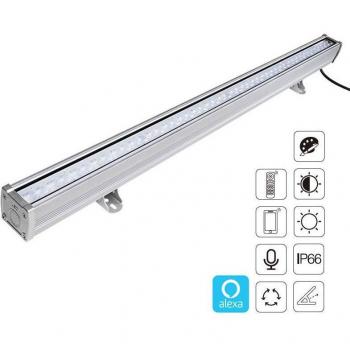 Proyector LED lineal 24W RGB+CCT con control RF y compatibilidad con Alexa