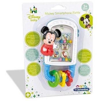 Clementoni- Mickey Disney Sonajero mordedor para Smartphone, Miscelanea