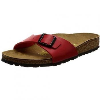 Birkenstock Madrid - Zuecos de birko flor unisex, color rojo, talla 35