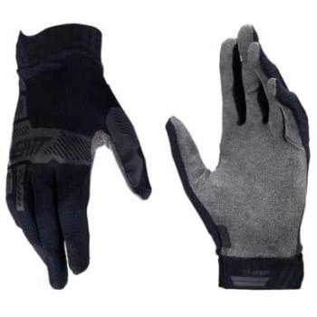 Leatt Guantes de Motocross para Niños 1.5 Sigilo 2024 - Negro Gris (M) con palma MicronGrip