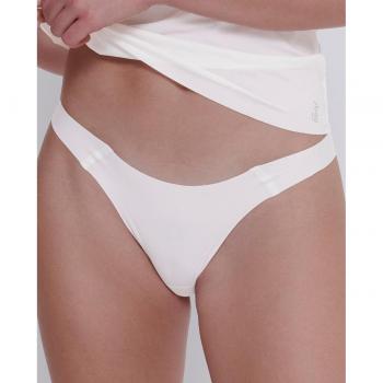 Braga tipo tanga Sloggi Zero Feel 2.0 con impresión de logo, color blanco, talla XX-Large para mujeres