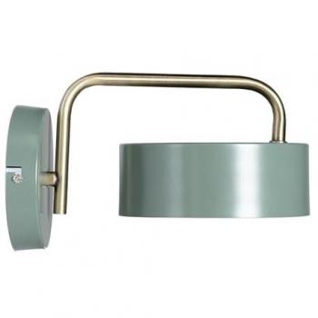 Aplique Vintage OTILIE - Metal - 24 x 16 x 14,5 cm - Verde Aceituna y Oro