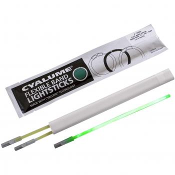 Cyalume - Bolsa de 3 pulseras luminosas FlexBands 19 cm, 6 horas, color verde