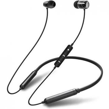 SoundMAGIC E11BT Auriculares Bluetooth In-Ear con cancelación de Ruido de micrófono, 20 Horas de duración de la batería, Bluetooth Sport Auriculares para Correr/Trotar Negro