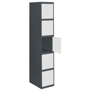 SIMONLOCKER PROF. MON. 5 DOORS 1/5 400 AN/BL - Simon Rack - Casillero de almacenamiento con 5 puertas, color antracita y azul, fabricado por SimonRack, modelo