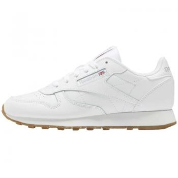 Reebok CL LTHR GZ6098 Zapatillas de deporte para mujer, color blanco, características: diseño clásico, material de cuero, suela de goma antideslizante, plantilla acolchada para mayor comodidad