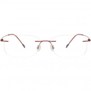 Gafas Recetadas para Hombre Rectangle Rimless Titanio Rojas - Gafas Anti-Azules - SmartBuy Collection