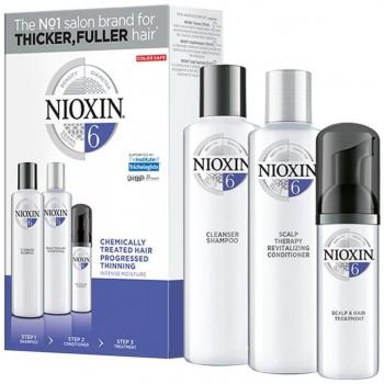 Nioxin Sistema 6 - Kit de Tratamiento para Cabello Tratado con Químicos Muy Debilitado, incluye Champú 150 ml, Acondicionador 150 ml y Scalp Treatment 50 ml