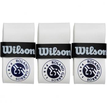 Wilson Pro Overgrip Roland Garros Pack De 3 - Blanco, Azul