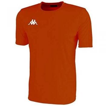 Kappa Camiseta Rovigo Manga Corta, Unisex niños, Naranja/Blanco, 12 años