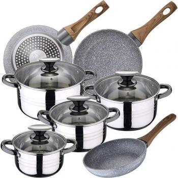 Batería de cocina San Ignacio Dina 8 piezas con juego de sartenes San Ignacio Daimiel