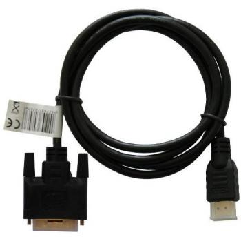 Cable HDMI a DVI 18+1 1.5m Savio CL-10 Macho-Macho Negro Chapado en Oro