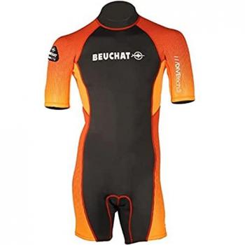 Beuchat Traje Corto de Neopreno para Hombre, 3 mm, Color Naranja