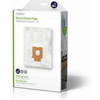 NEDIS Bolsa de la aspiradora Bolsa de la aspiradora | Número de Bolsas de Polvo: 4 | Sintético | Panasonic C - 2E | Blanco Blanco
