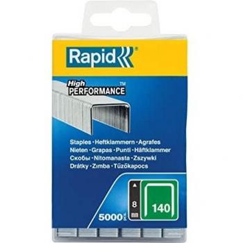 Rapid Agrafes n°140/8mm-galvanisées-Boite Grapas, Plata, 140/8mm, Set de 5000 Piezas