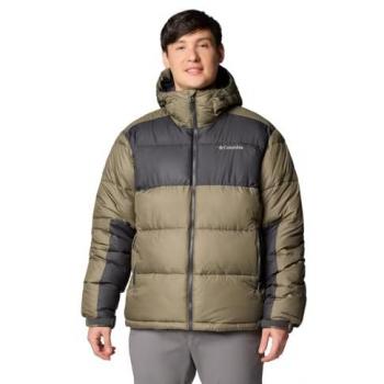 Chaqueta con capucha Columbia Pike Lake II verde gris oscuro - L, plumífero para hombre, forro, chaqueta outdoor