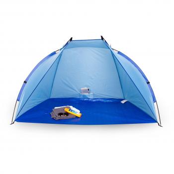 Andrina paraviento de playa, portable, protección UV 60, azul