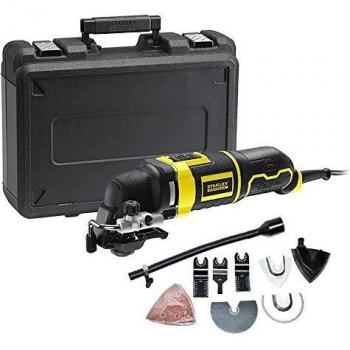 STANLEY FATMAX FME650K-QS - Multiherramienta oscilante 300W, 12.000 rpm, incluye 18 accesorios y maletín