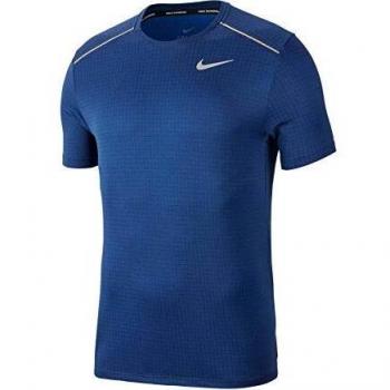 Nike M Nk Miler Tech Top SS Camiseta, Hombre, Indigo Force/htr/Reflective silv, XL