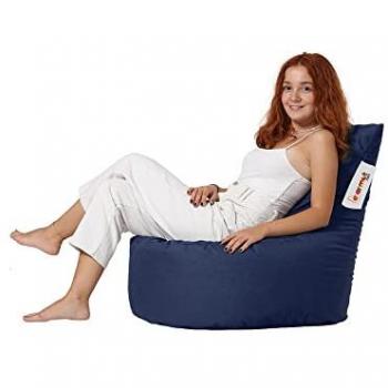 Sillón-puf Wellhome Azul Oscuro 100% Poliéster Alta Densidad Impermeable
