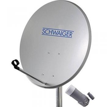 Sistema SAT Schwaiger SPI5500SET1 60 cm con LNB Single para 1 Usuario, Alta Ganancia 35.20 dB, DVB-S/S2