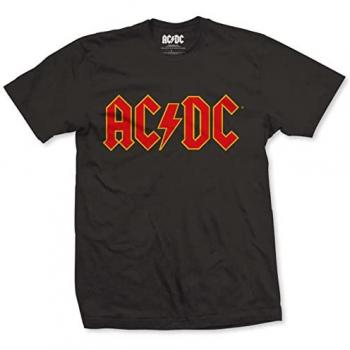 AC/DC Logo Black T-Shirt 5XL 100% Cotton Jersey