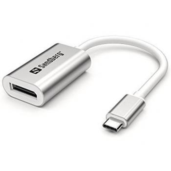 Sandberg 136-19 - Adaptador USB-C a DisplayPort Link, Aluminio