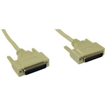 Cable Serial InLine® 25 Pines Macho a Macho, Conectores Sellados, 1:1, Longitud 10m